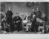 "The first reading of the Emancipation Proclamation before the cabinet." c.1866. Alexander Hay Ritchie, engraver. Prints and Photographs Division, Library of Congress.